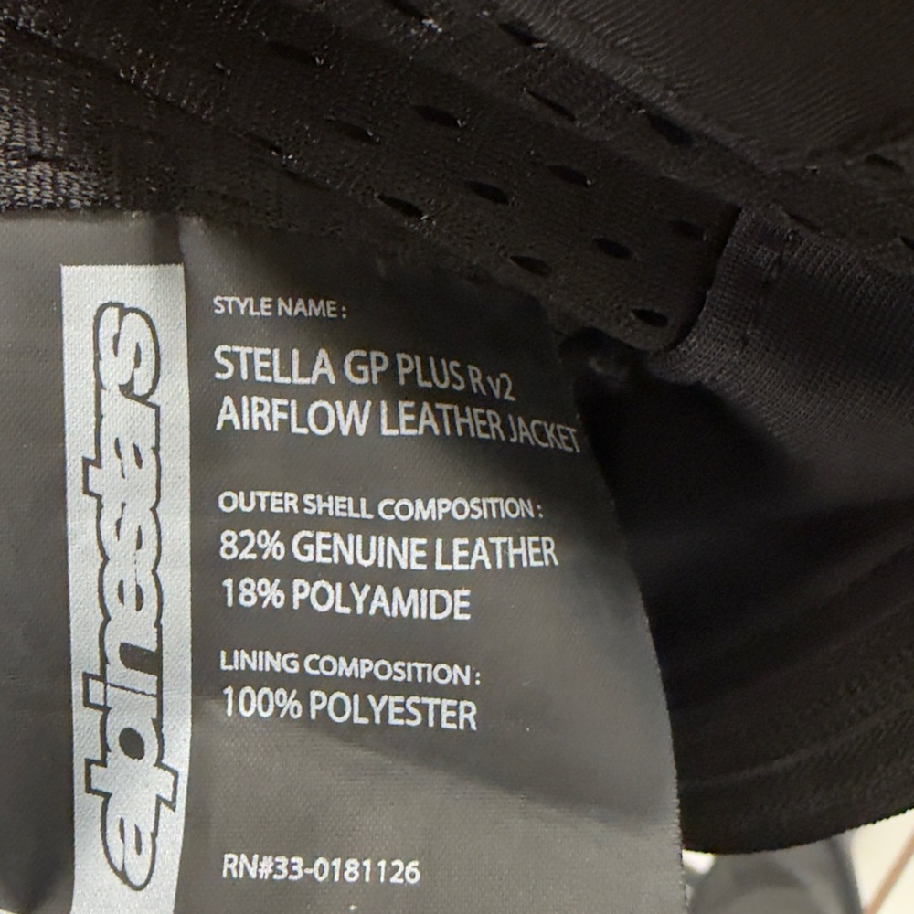 Size 6 (42) ALPINESTARS STELLA GP PLUS RV2 AIRFLOW LEATHER MOTORCYLE GEAR - Picture 10 of 16